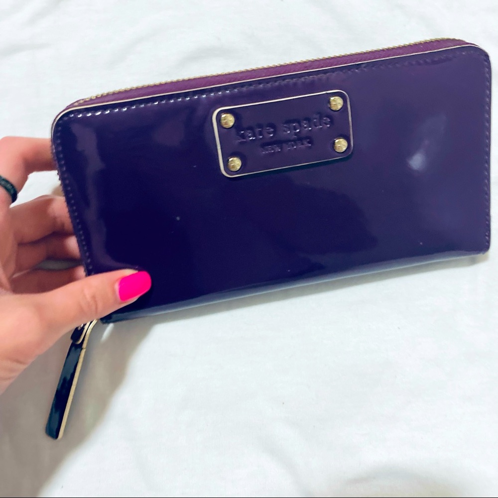 Kate Spade Purple Patent Leather Wallet